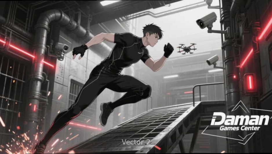 Vector 2 Gameplay Vector 2 gameplay showing parkour moves in a dystopian setting with Vector 2 watermark